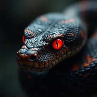 snake with red eyes